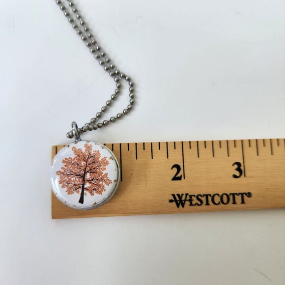 Recycled Magnetic Tree Pendant Locket Necklace Set Handmade Eco Friendly Nature - Picture 9 of 10